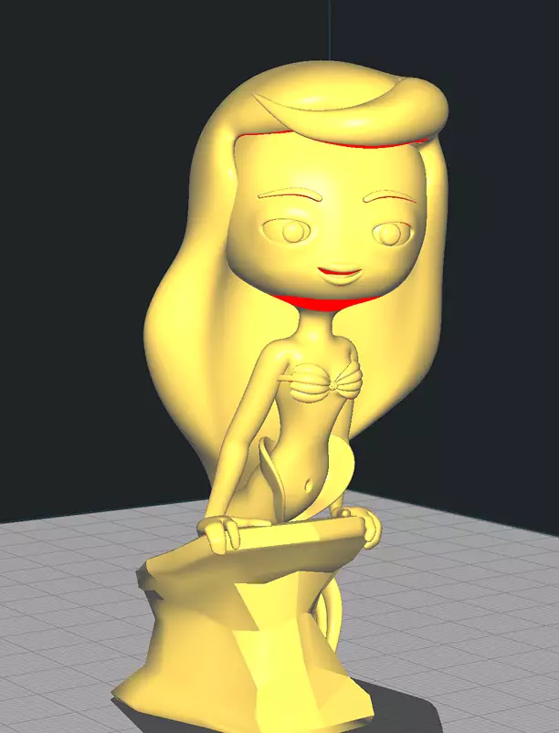 Ariel on Rock 3D OBJ Model
