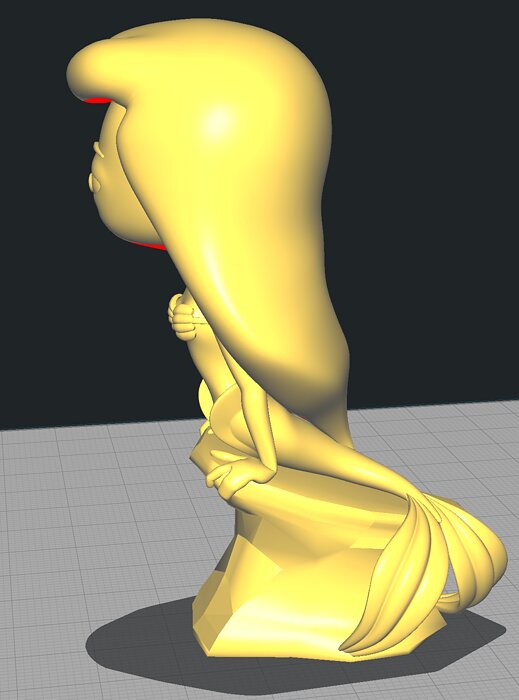 Ariel on Rock 3D OBJ Model — view 2