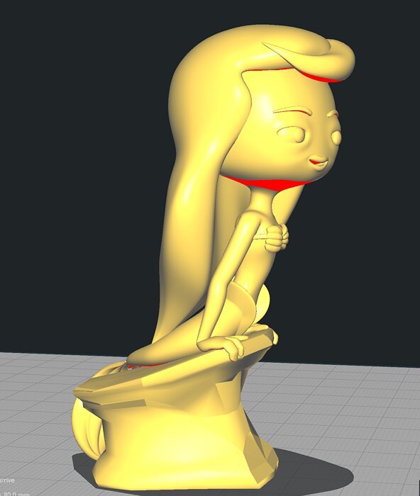 Ariel on Rock 3D OBJ Model — view 3