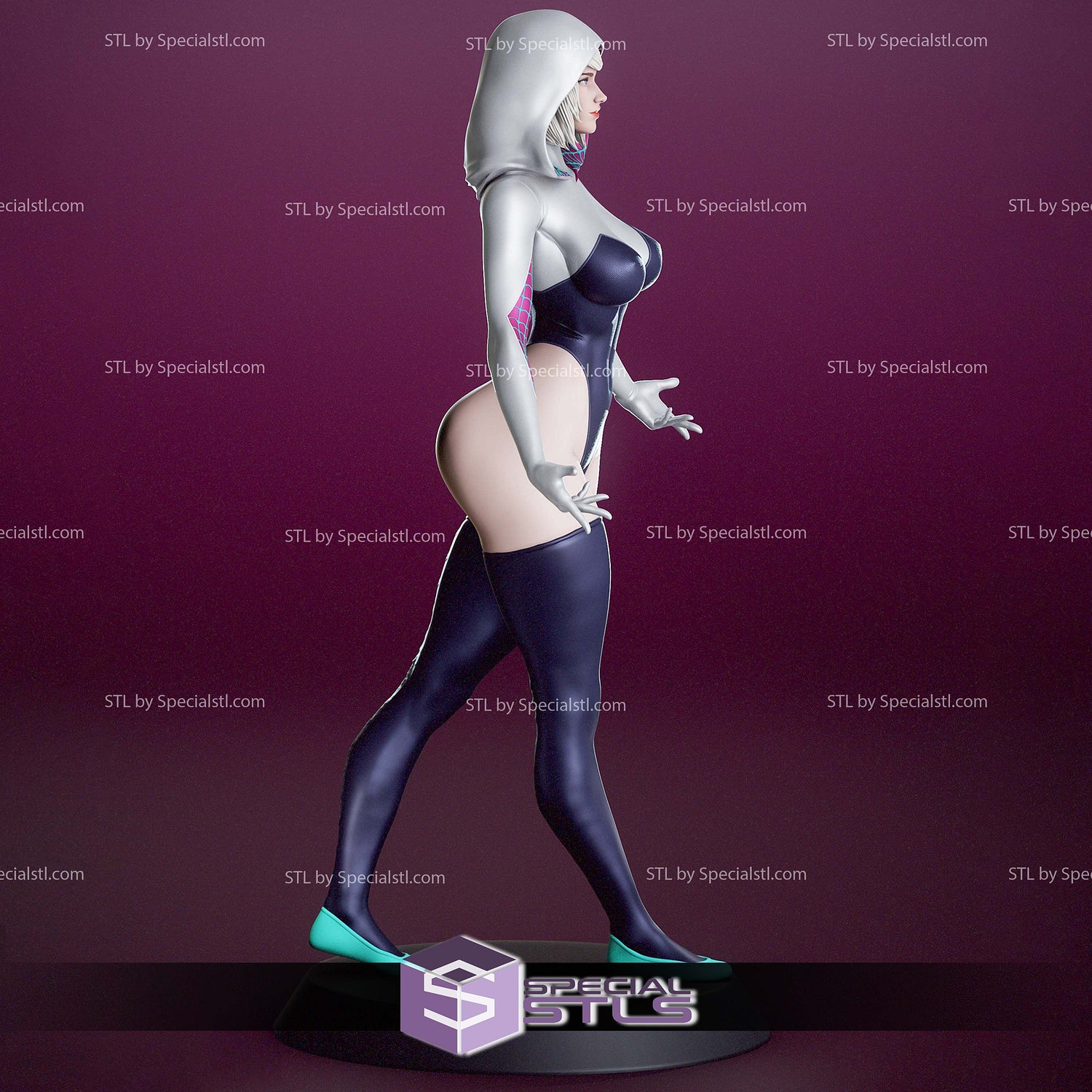 Gwen Stacy Thicc 1-6 3D Printer Files STL Model — view 4