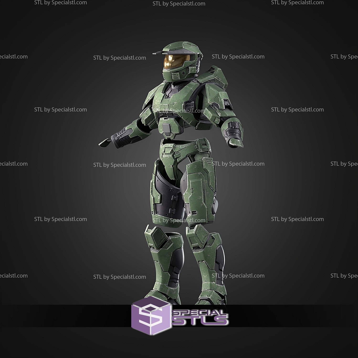 Cosplay STL Files Mark 5 Campaign Evolved Armor Helmet 3D Model — view 2