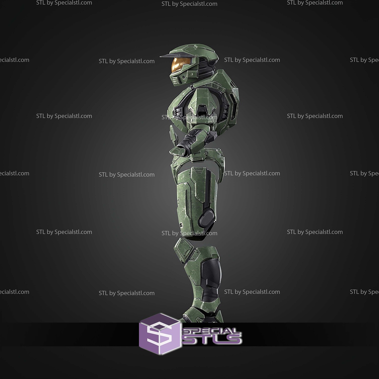 Cosplay STL Files Mark 5 Campaign Evolved Armor Helmet 3D Model — view 3