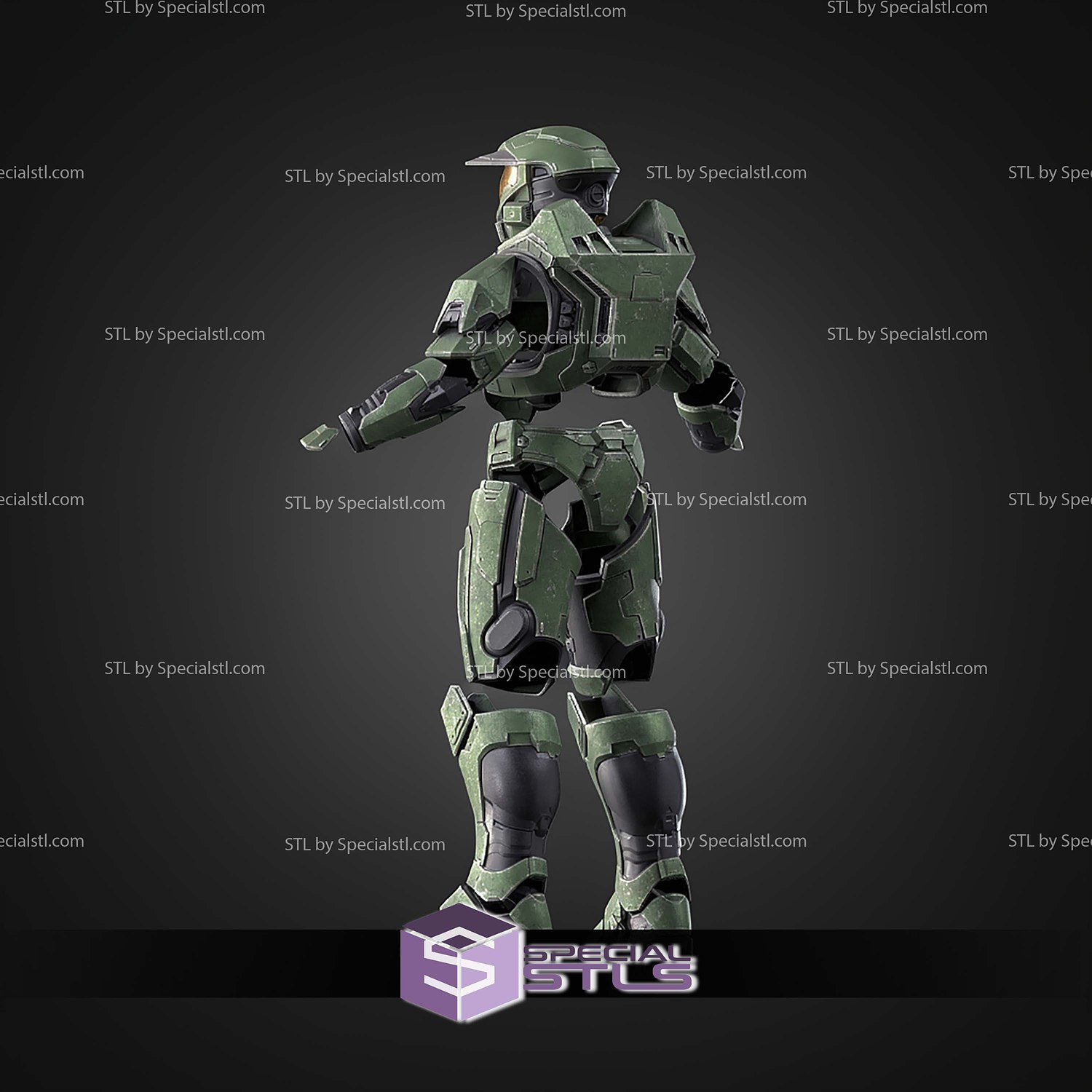 Cosplay STL Files Mark 5 Campaign Evolved Armor Helmet 3D Model — view 4