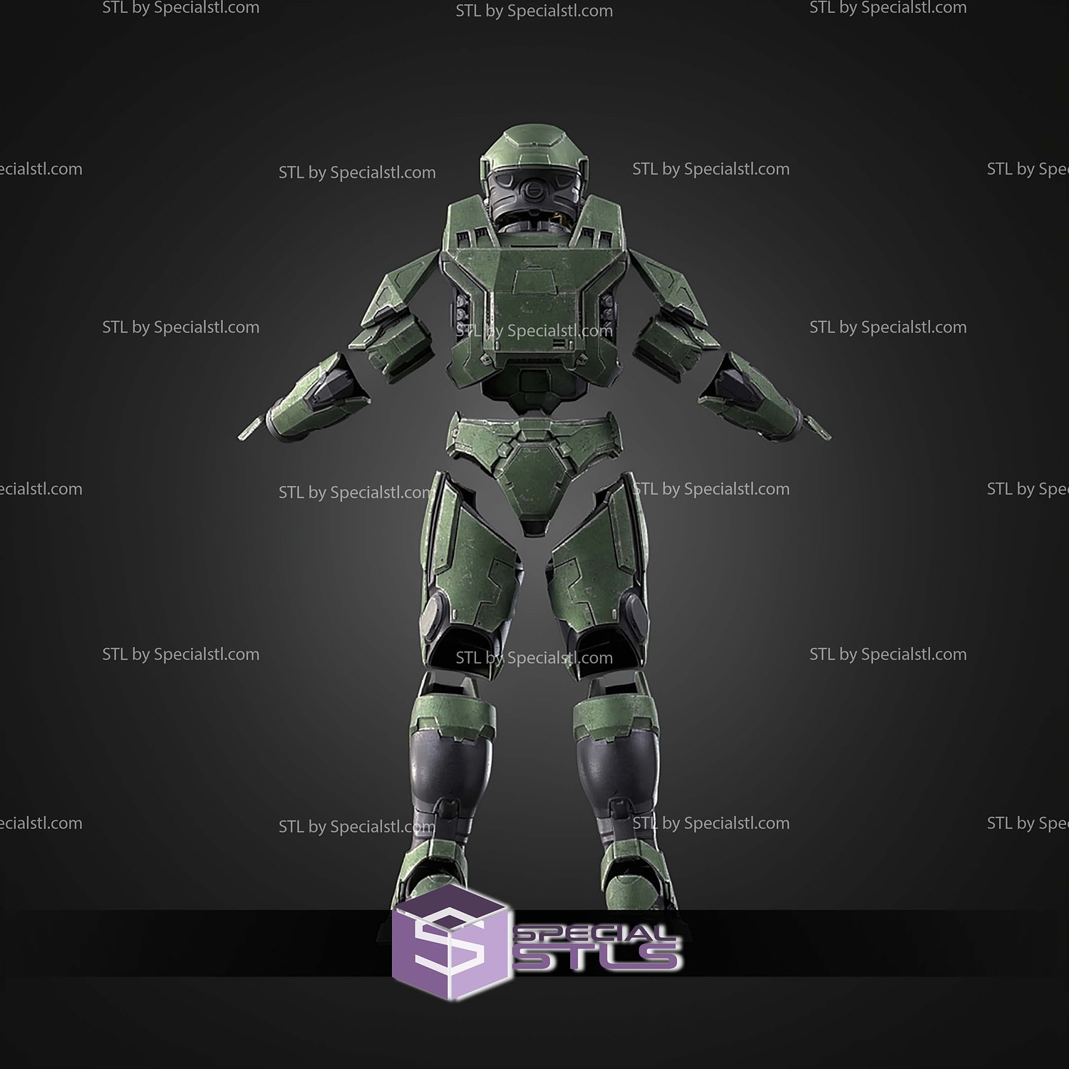 Cosplay STL Files Mark 5 Campaign Evolved Armor Helmet 3D Model — view 5