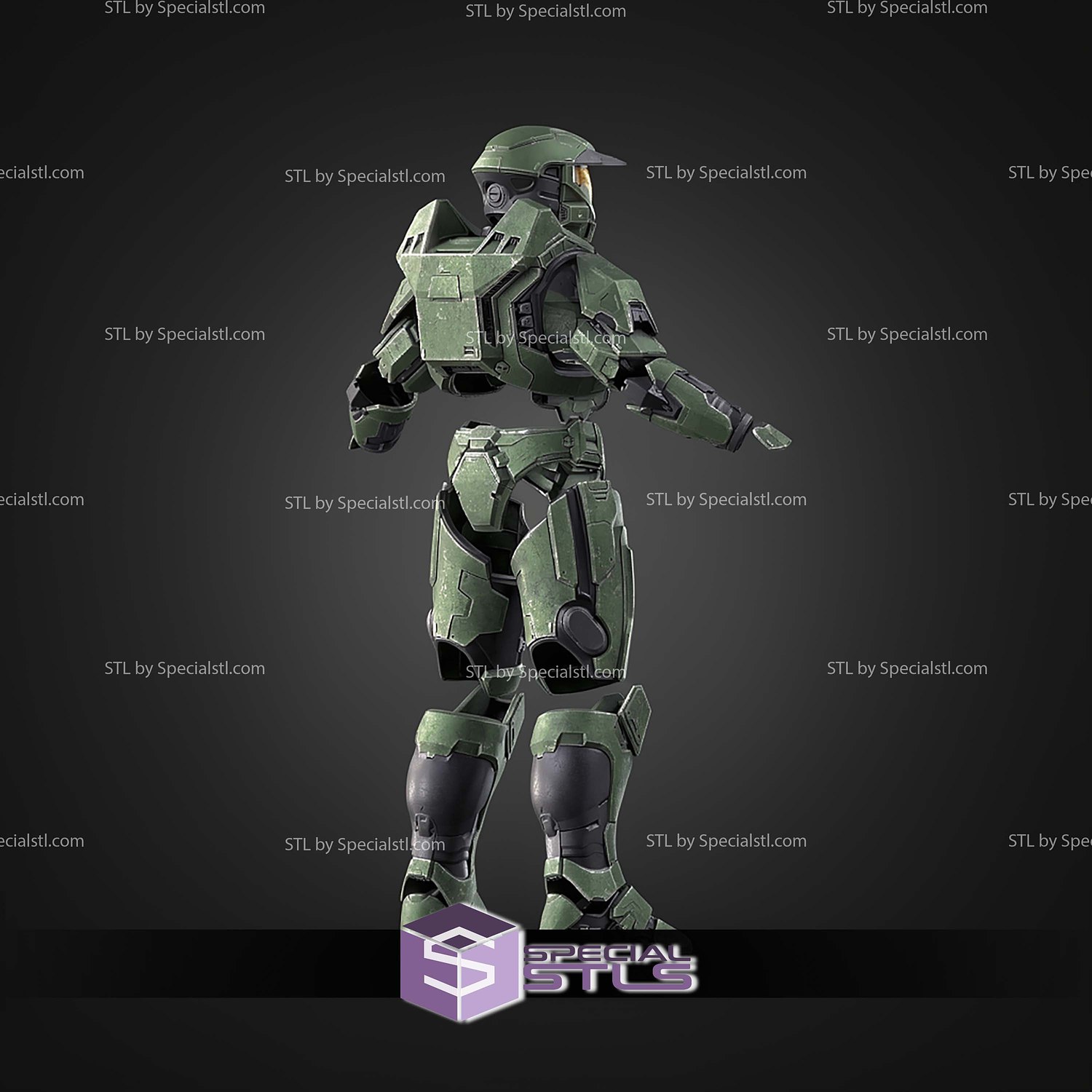 Cosplay STL Files Mark 5 Campaign Evolved Armor Helmet 3D Model — view 6