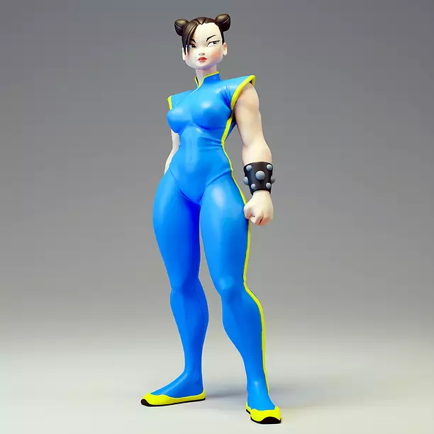 Chun Li Fan art Model for 3d printing ZTL Model