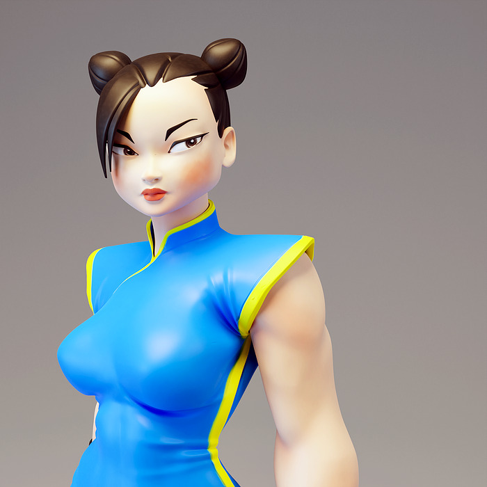 Chun Li Fan art Model for 3d printing ZTL Model — view 2