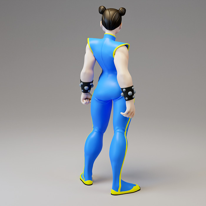 Chun Li Fan art Model for 3d printing ZTL Model — view 4