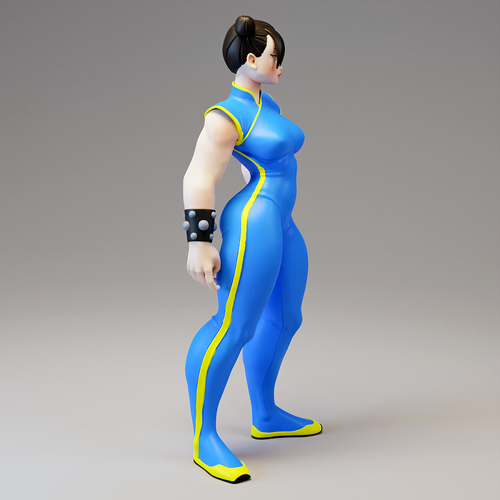 Chun Li Fan art Model for 3d printing ZTL Model — view 5