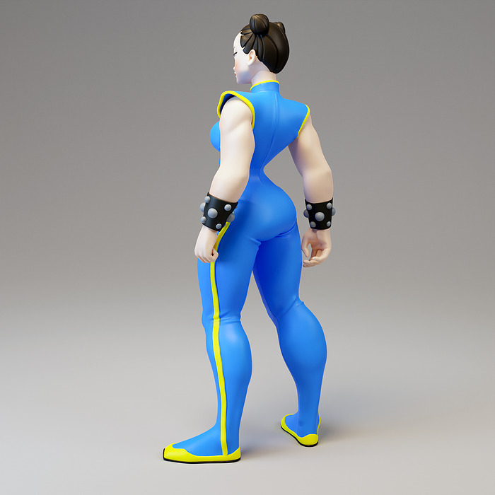 Chun Li Fan art Model for 3d printing ZTL Model — view 6