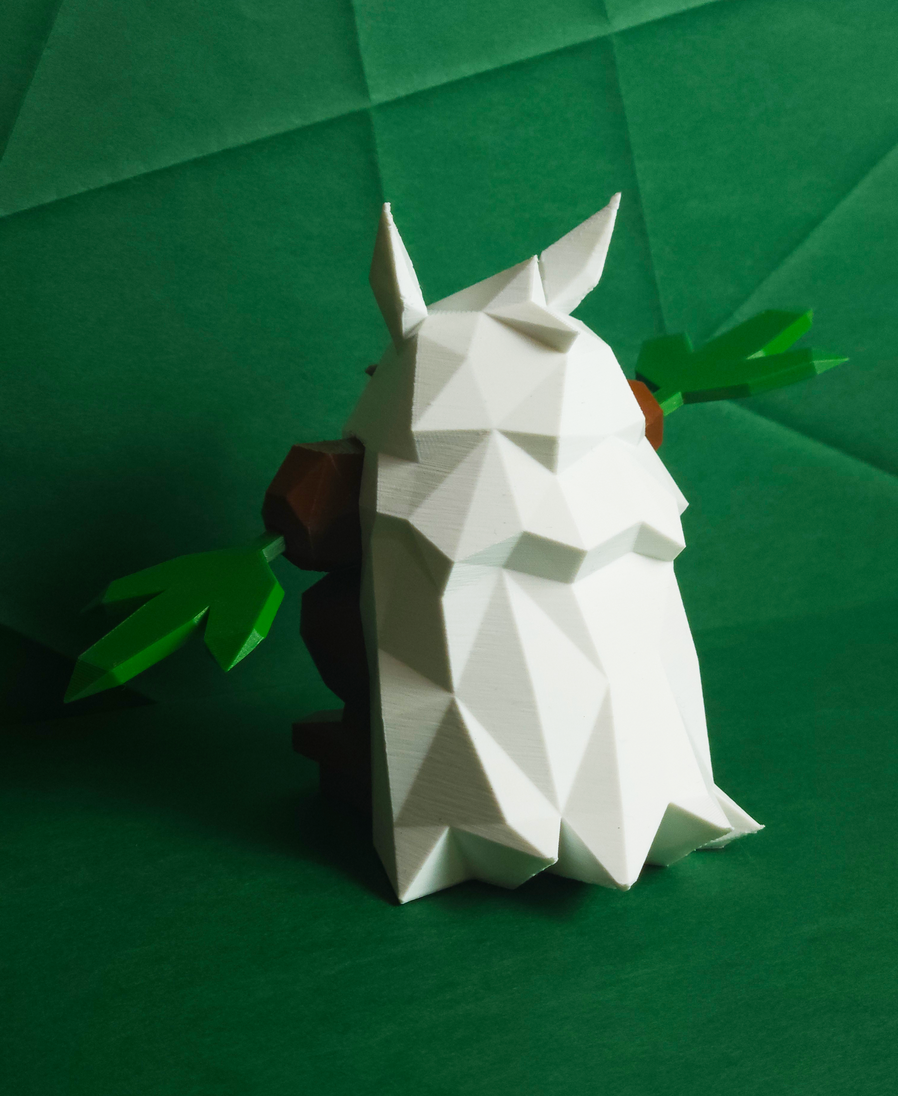 Shiftry Low Poly Pokemon 3D STL Model — view 2