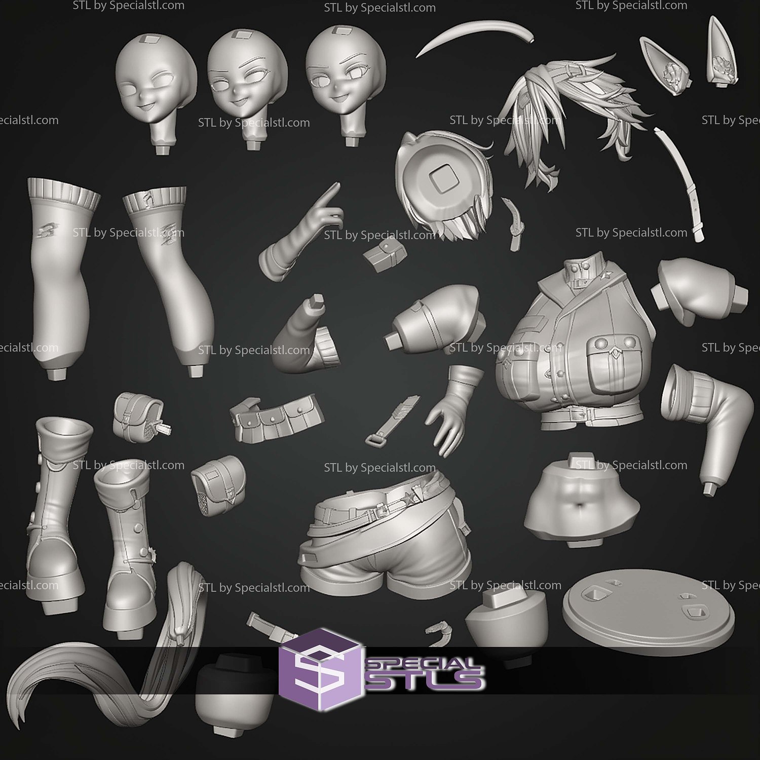Tomoe Umari ENVtuber 305mm STL Files 3D Model — view 5
