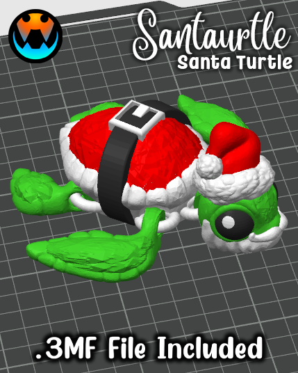 "Santaurtle" Santa Turtle 3D 3MF Model