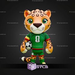 Zayu the Jaguar Mascot WC26 STL Files 3D Model