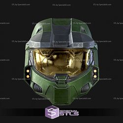 Cosplay STL Files Master Chief Mark 6 Helmet 3D Model