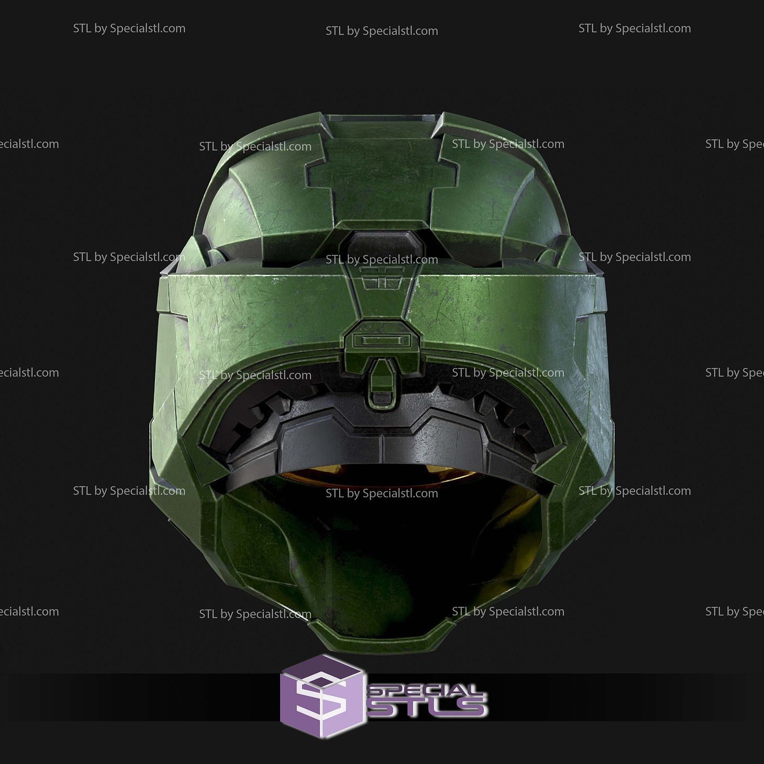 Cosplay STL Files Master Chief Mark 6 Helmet 3D Model — view 4