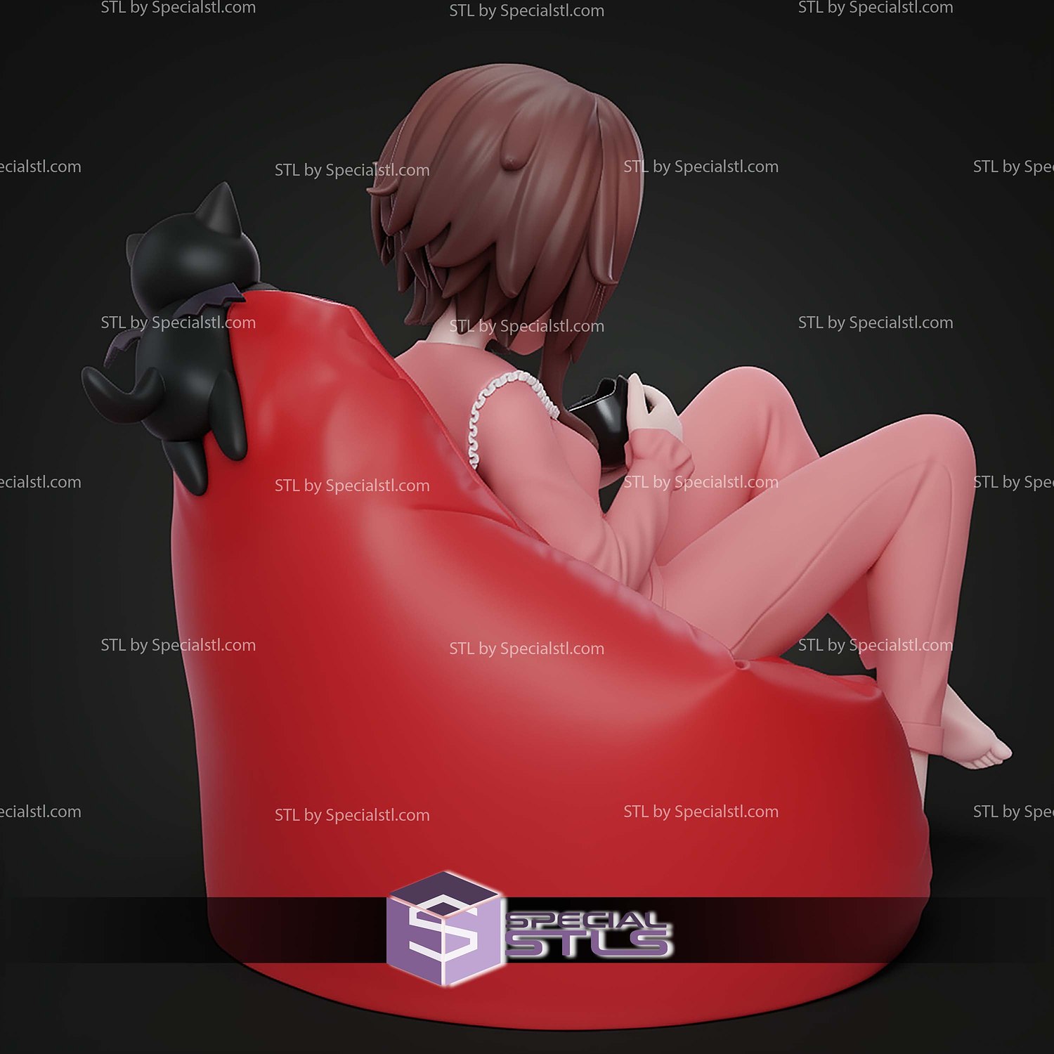 Casual Megumin Konosuba 129mm STL Files 3D Model — view 2