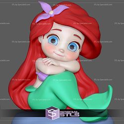 Baby Ariel Little Mermaid 3D Printer Files STL Model