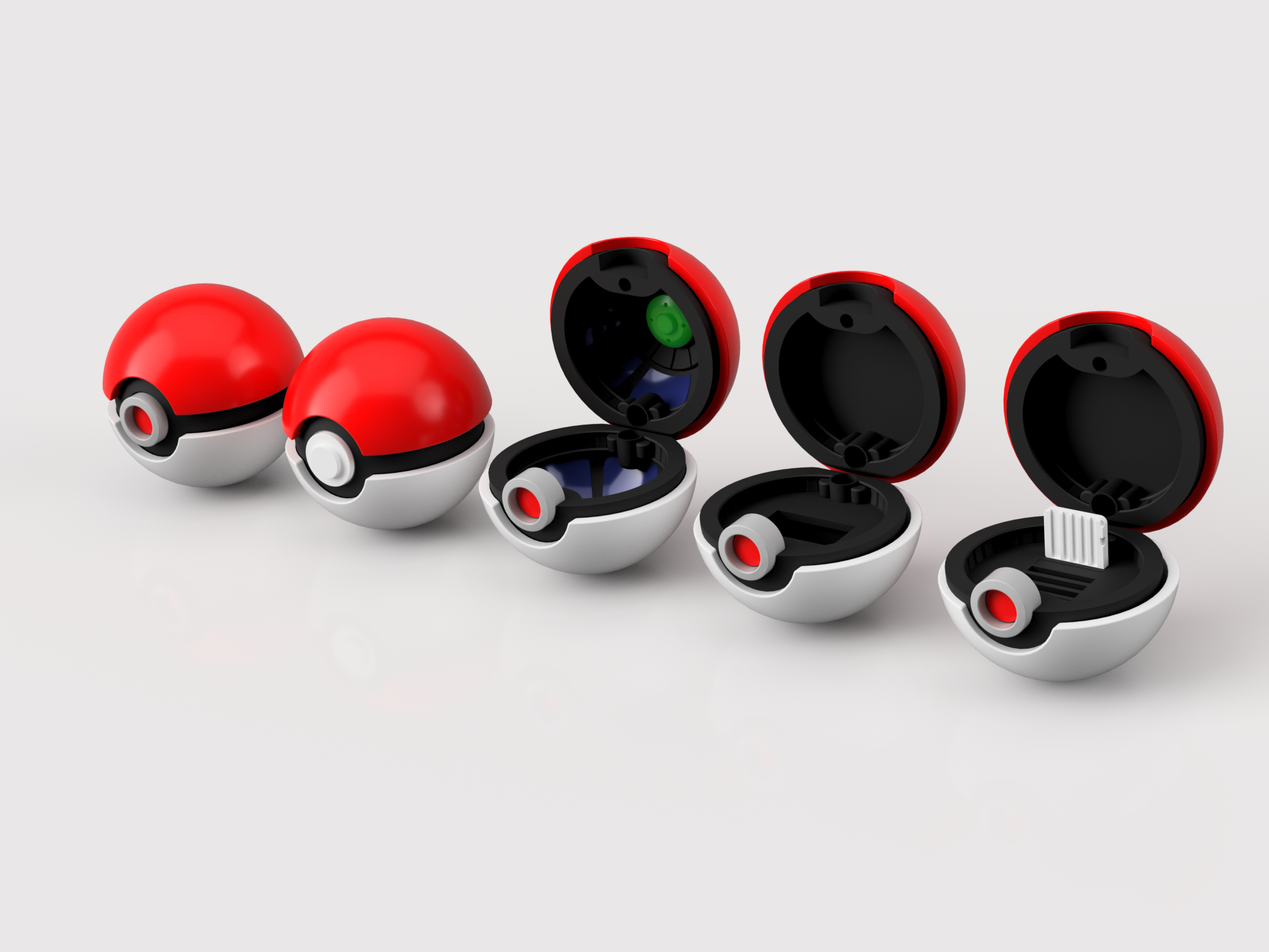 Samurott Pokeball 3D 3MF Model — view 3