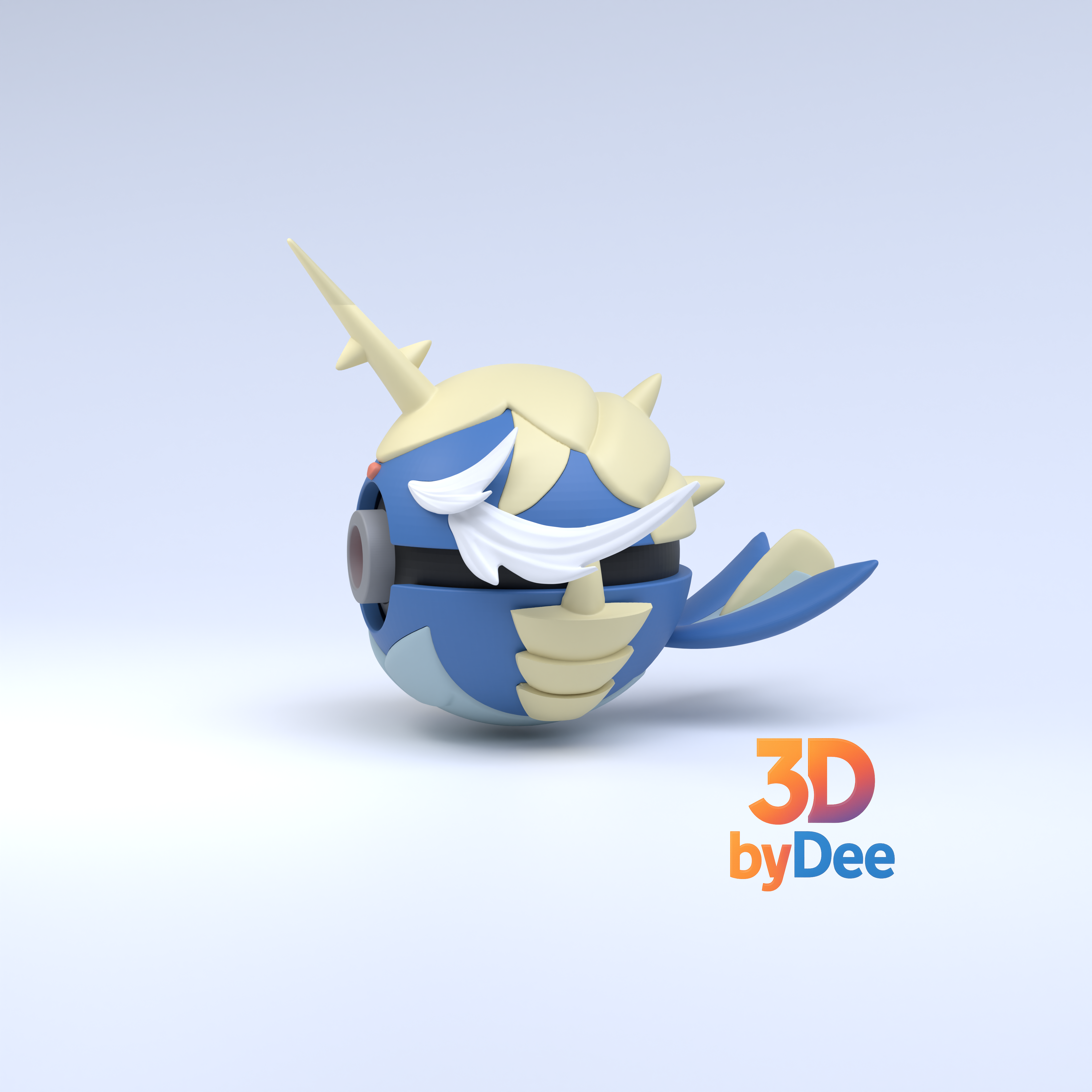 Samurott Pokeball 3D 3MF Model — view 4