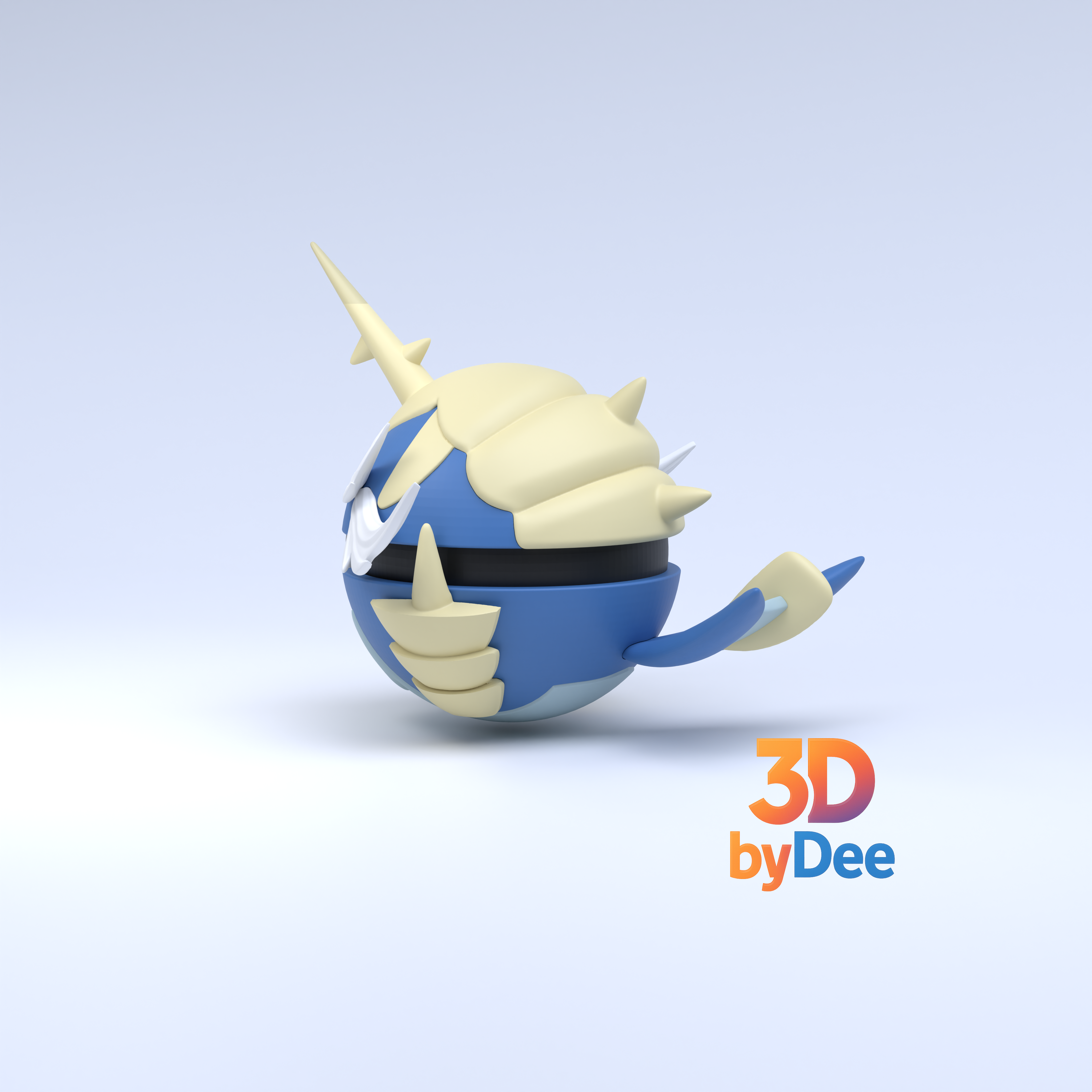 Samurott Pokeball 3D 3MF Model — view 5