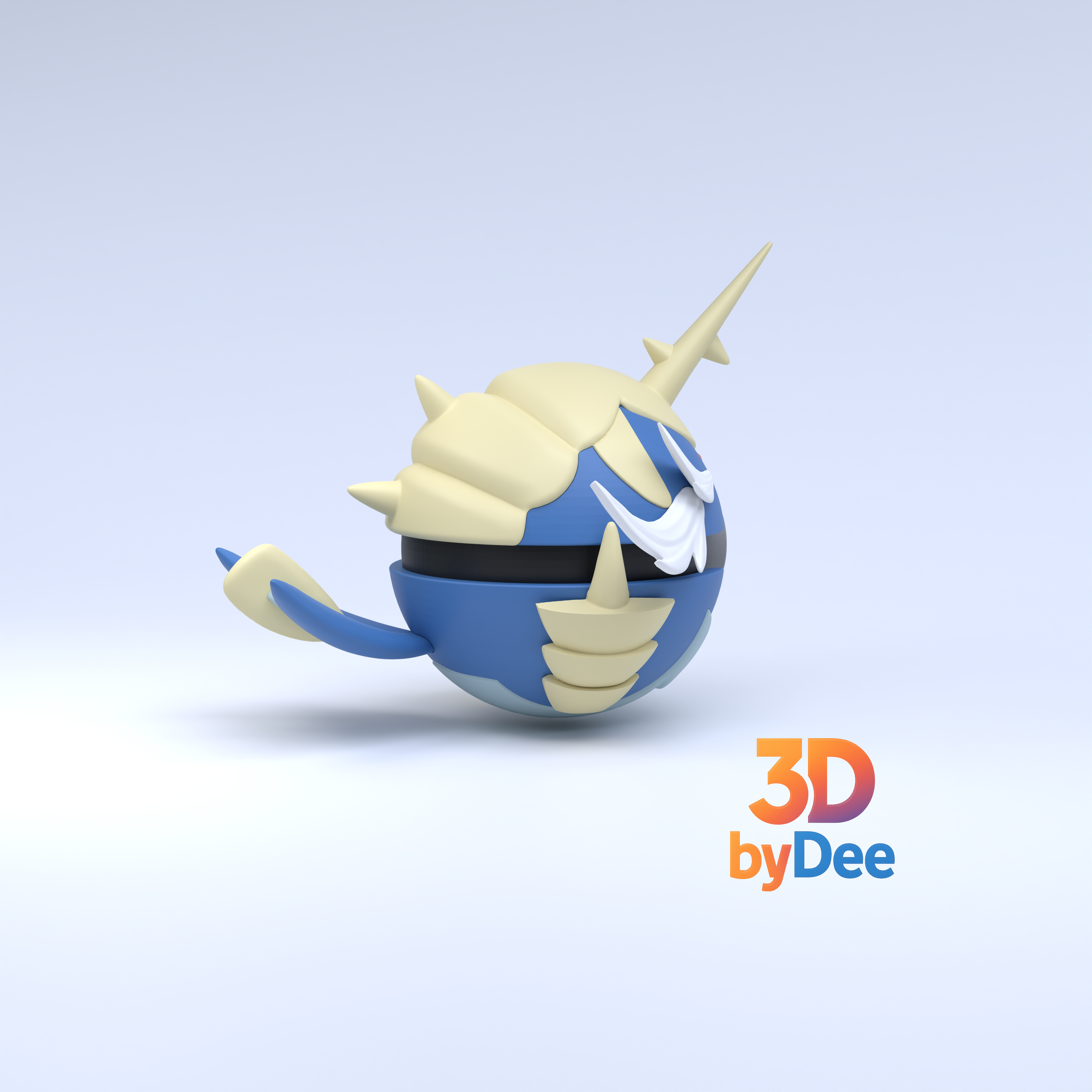 Samurott Pokeball 3D 3MF Model — view 8