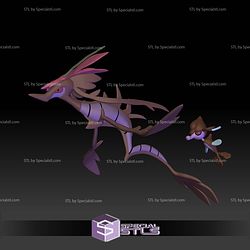 Pokemon STL Collection Skrelp Dragalge 3D Model