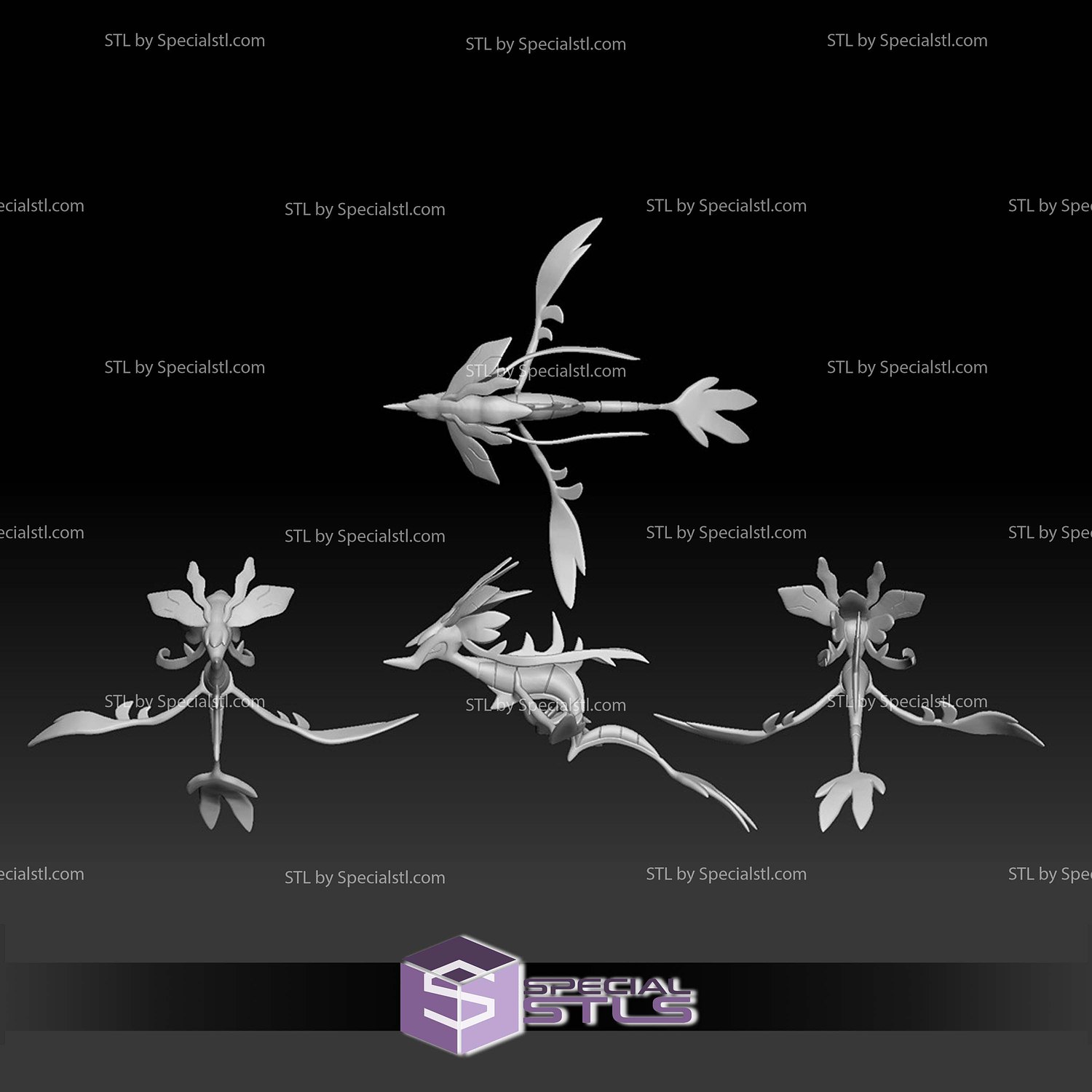 Pokemon STL Collection Skrelp Dragalge 3D Model — view 3