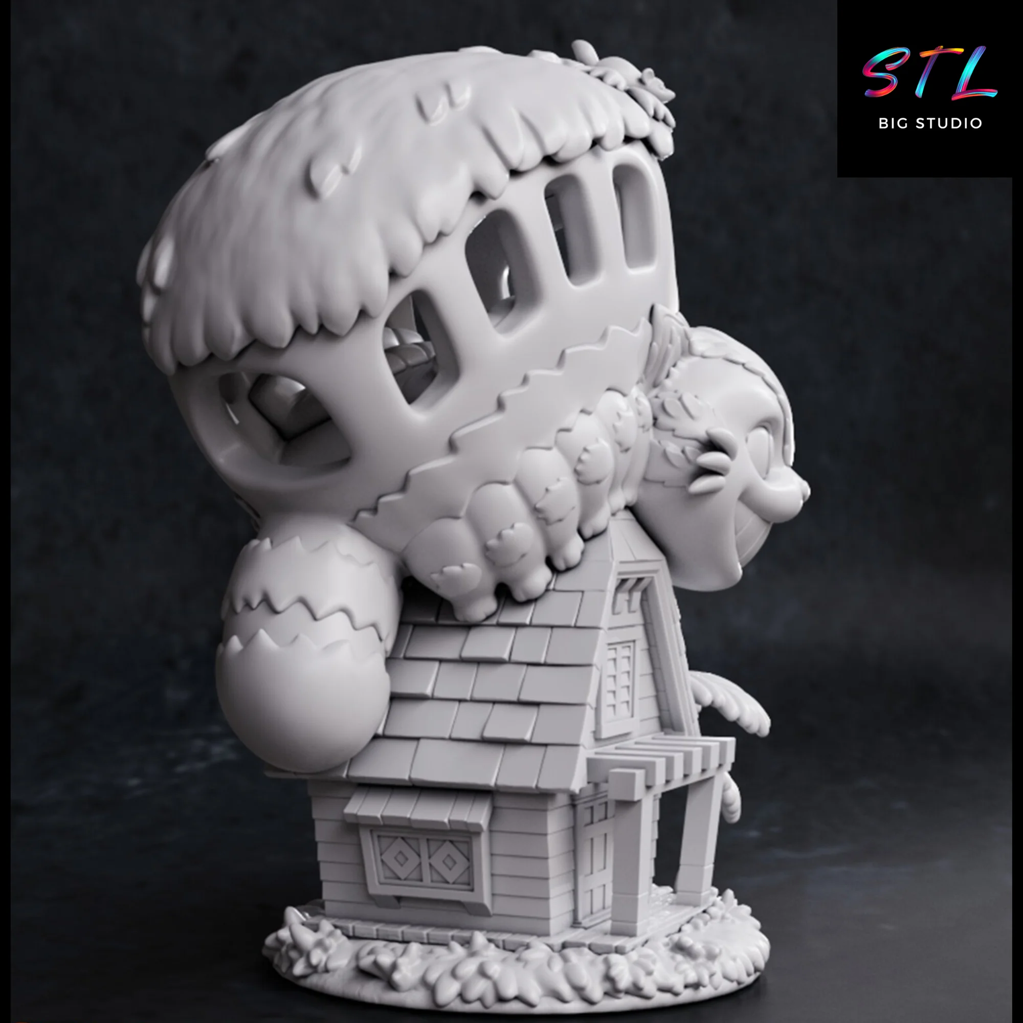Catbus Diorama STL | My Neighbor Totoro | 3D Printable Figure Model — view 3