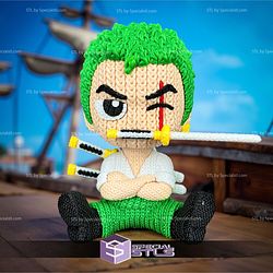 Basic STL Files Zoro Crochet 3D Model
