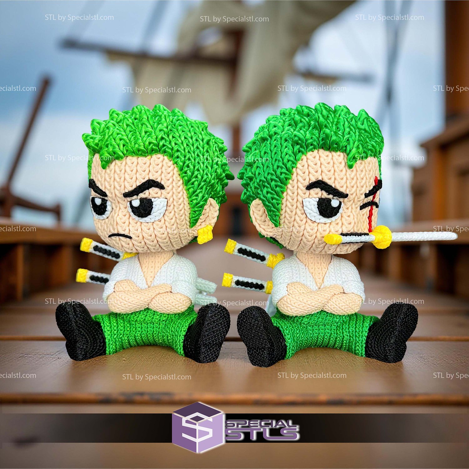 Basic STL Files Zoro Crochet 3D Model — view 7