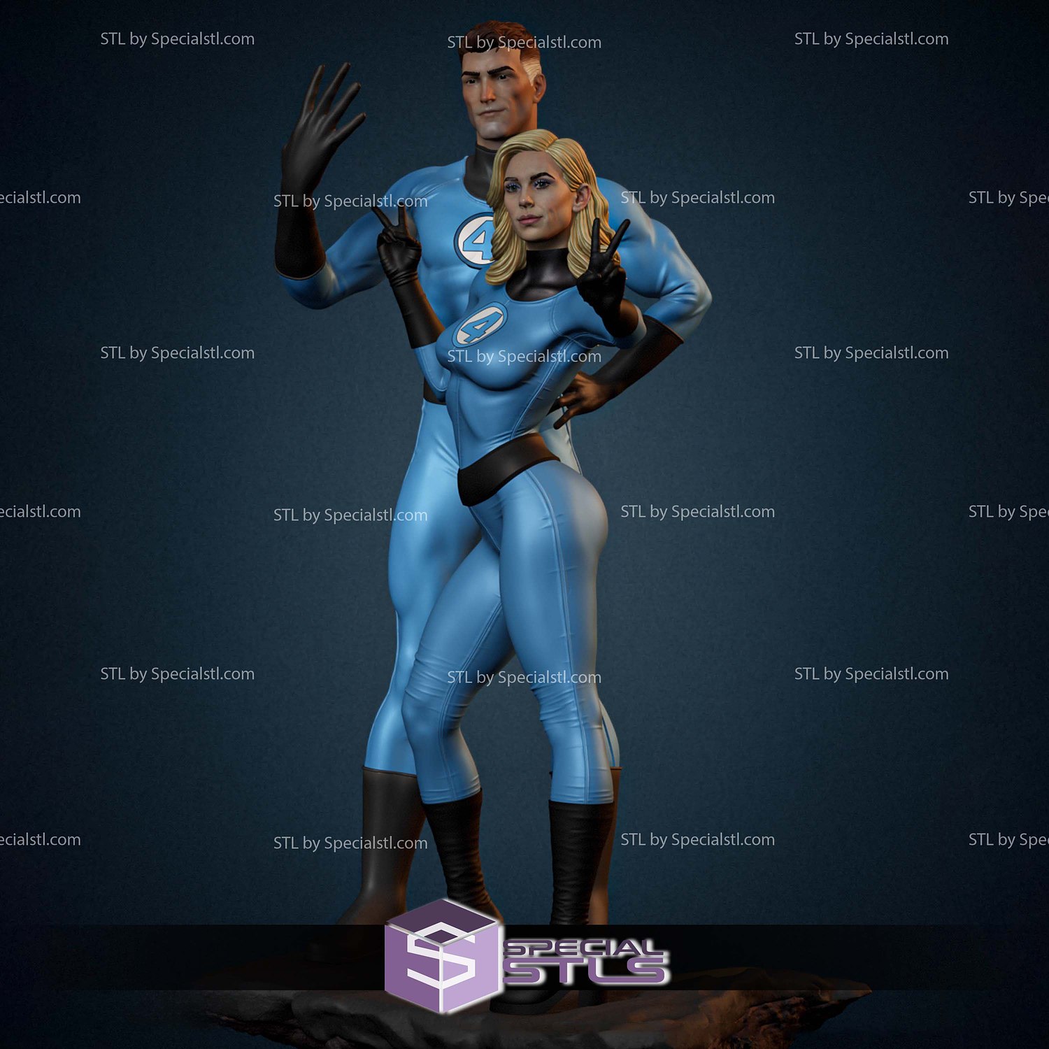 Sue Storm Classic Superhero Number 2 3D Printer Files STL Model — view 2