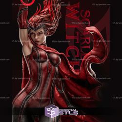 Red Scarlet Witch 3D Model Sculpture STL Model