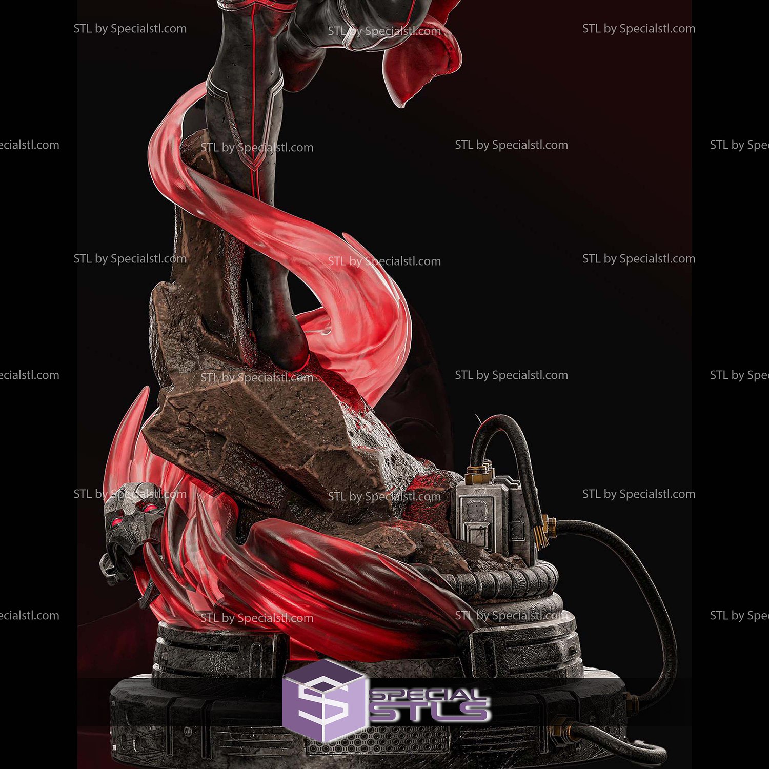 Red Scarlet Witch 3D Model Sculpture STL Model — view 7