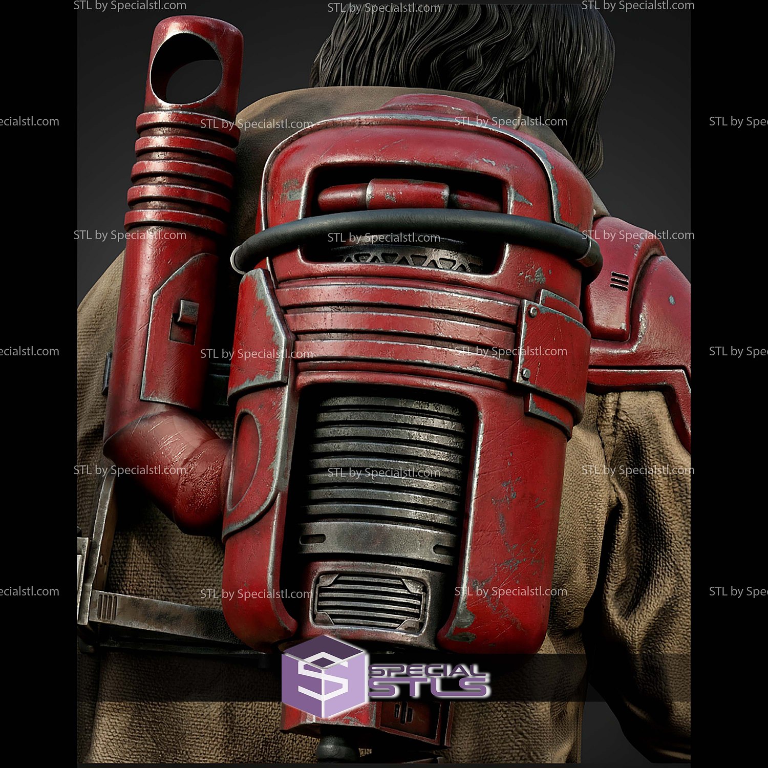 Baze Malbus and Gun 450mm STL Files 3D Model — view 5