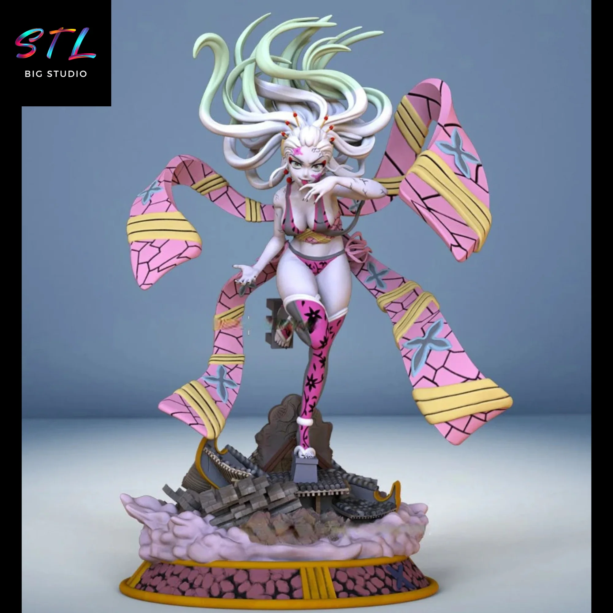 Daki STL | 3D Printable Figure | Demon Slayer (Kimetsu no Yaiba) Model