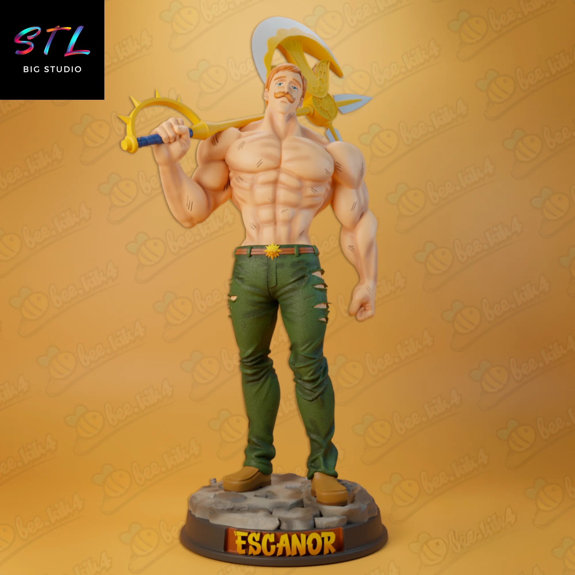 Escanor STL | The Seven Deadly Sins | 3D Printable Figure Model