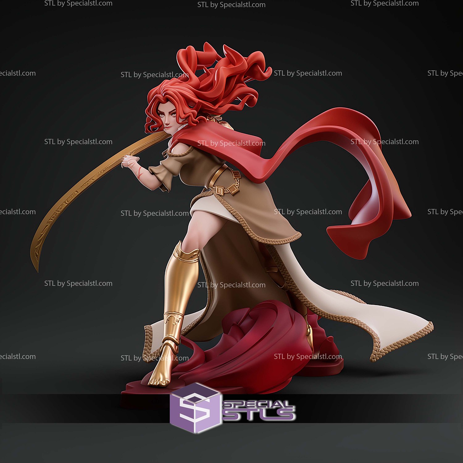 Malenia 1 10 In Action STL Files 3D Model — view 2