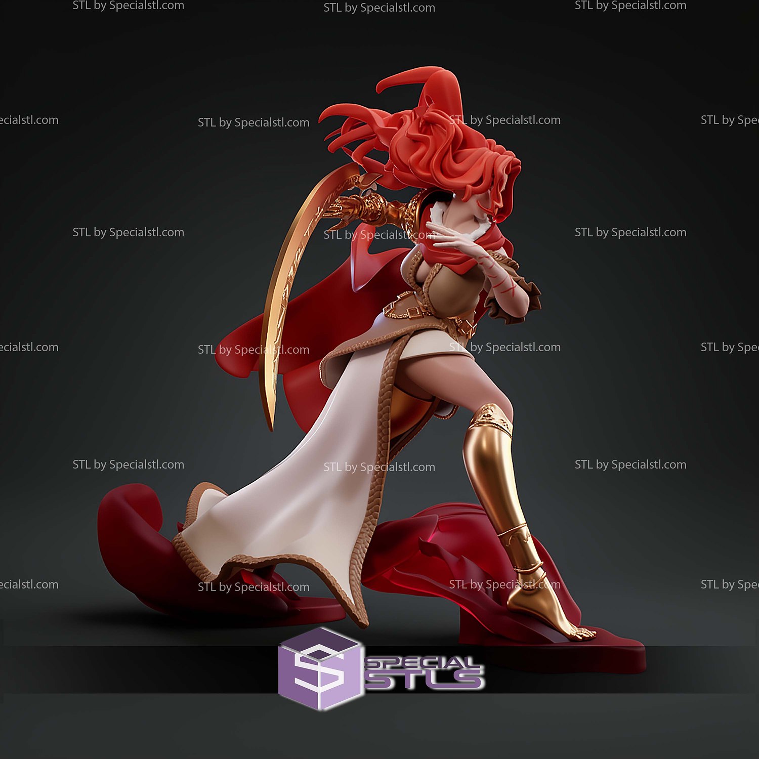 Malenia 1 10 In Action STL Files 3D Model — view 4