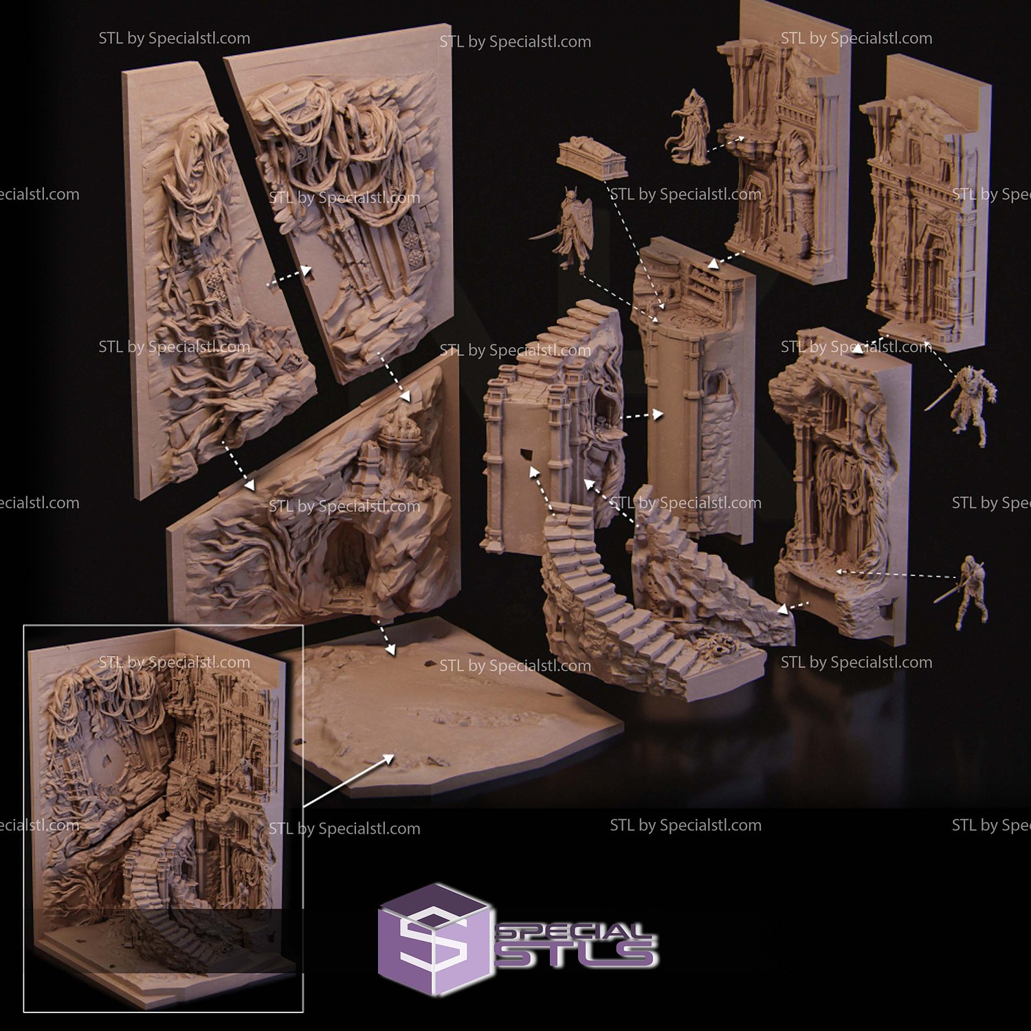 BookNook of the Shattered King Bundle 3D Printer Files STL Model — view 5