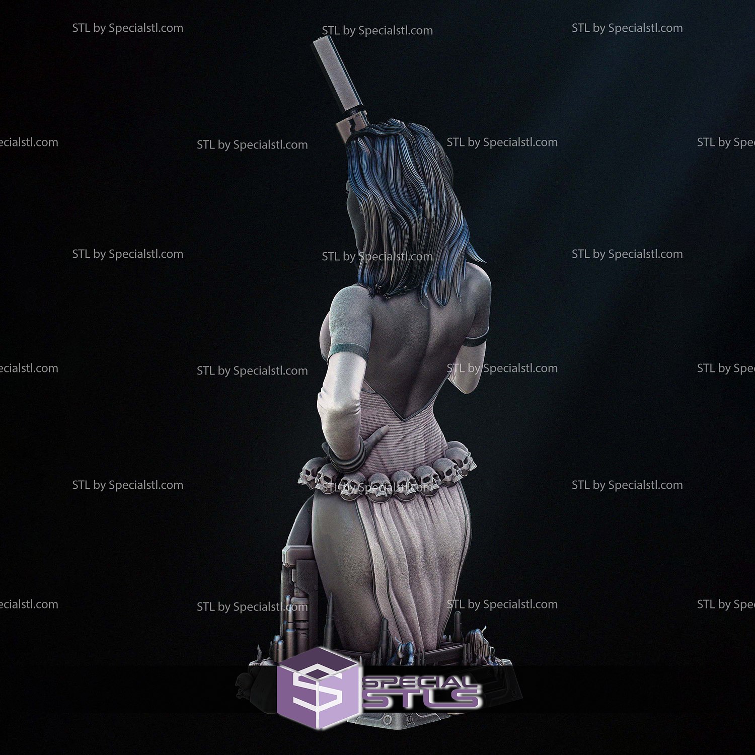 Mystique Bust X Men 3D Printer Files STL Model — view 2