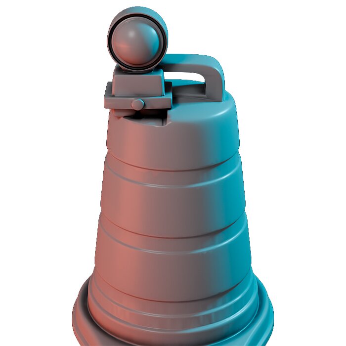 Traffic Barrel The Neighborhood VIII - Printable Resin Model 3D STL Model — view 4
