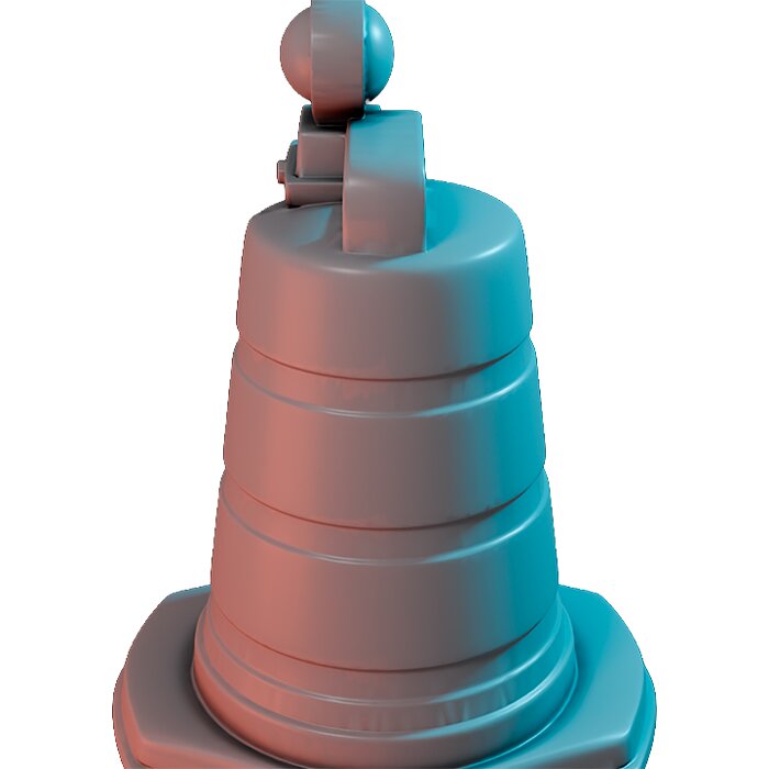 Traffic Barrel The Neighborhood VIII - Printable Resin Model 3D STL Model — view 6