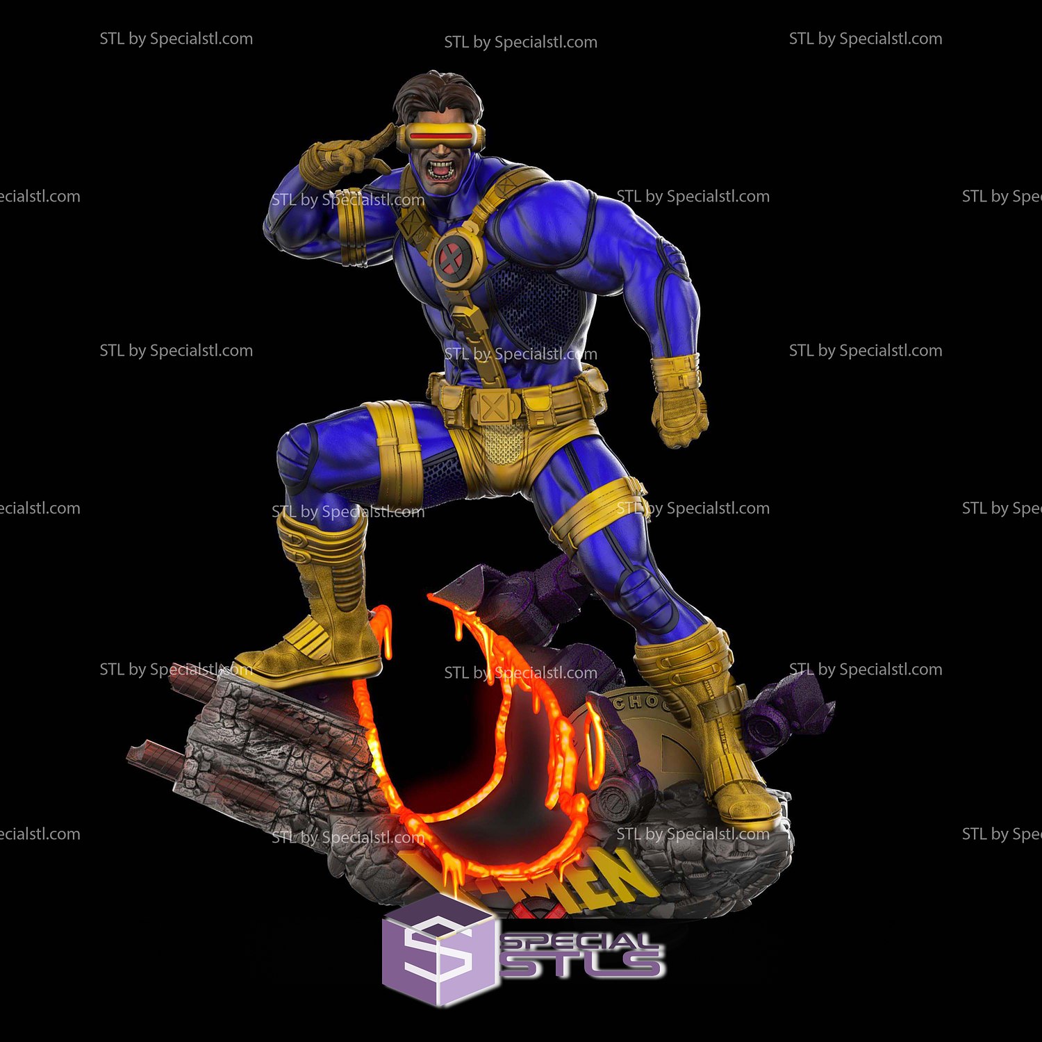 Cyclops and Laser Visor 3D Printer Files STL Model — view 3