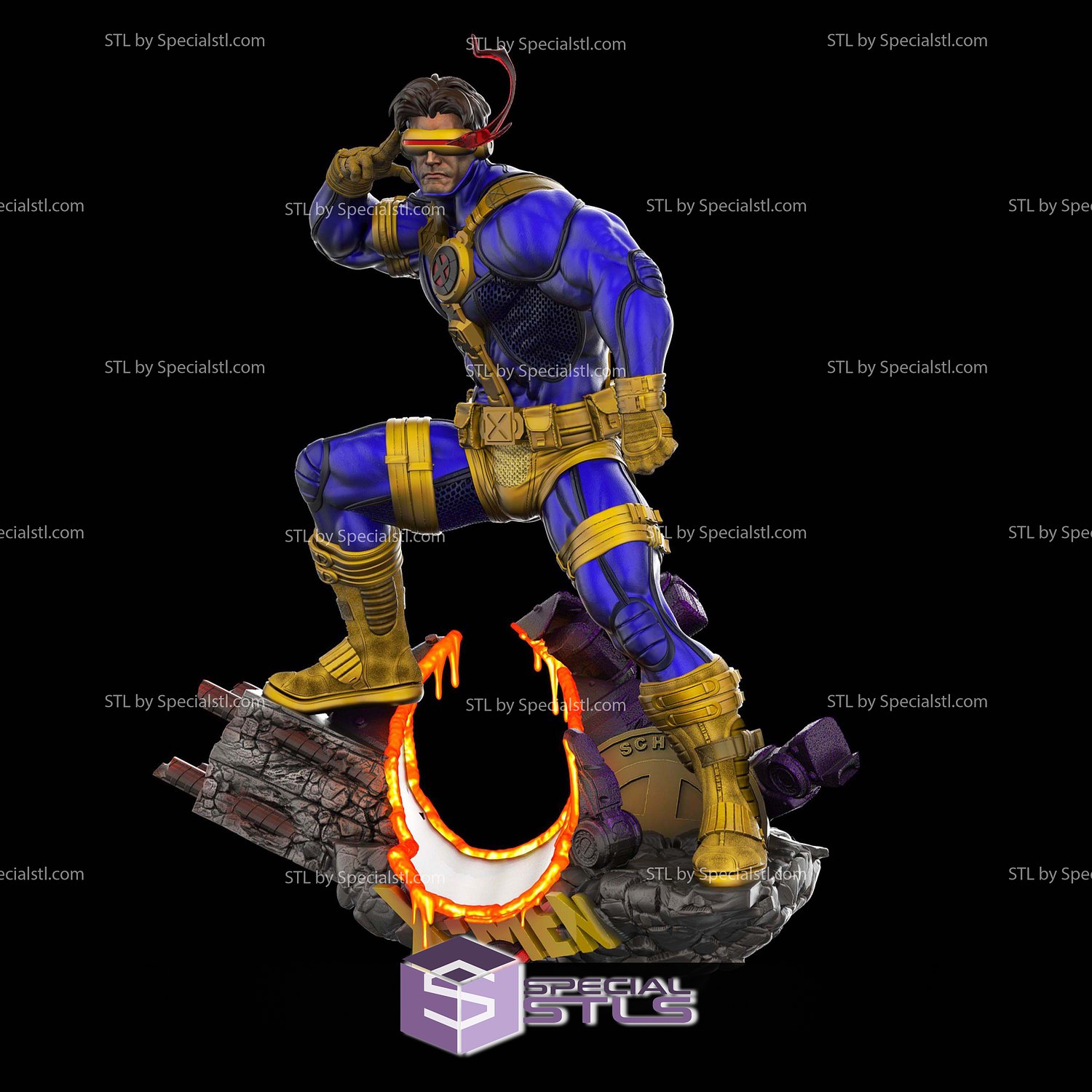 Cyclops and Laser Visor 3D Printer Files STL Model — view 4