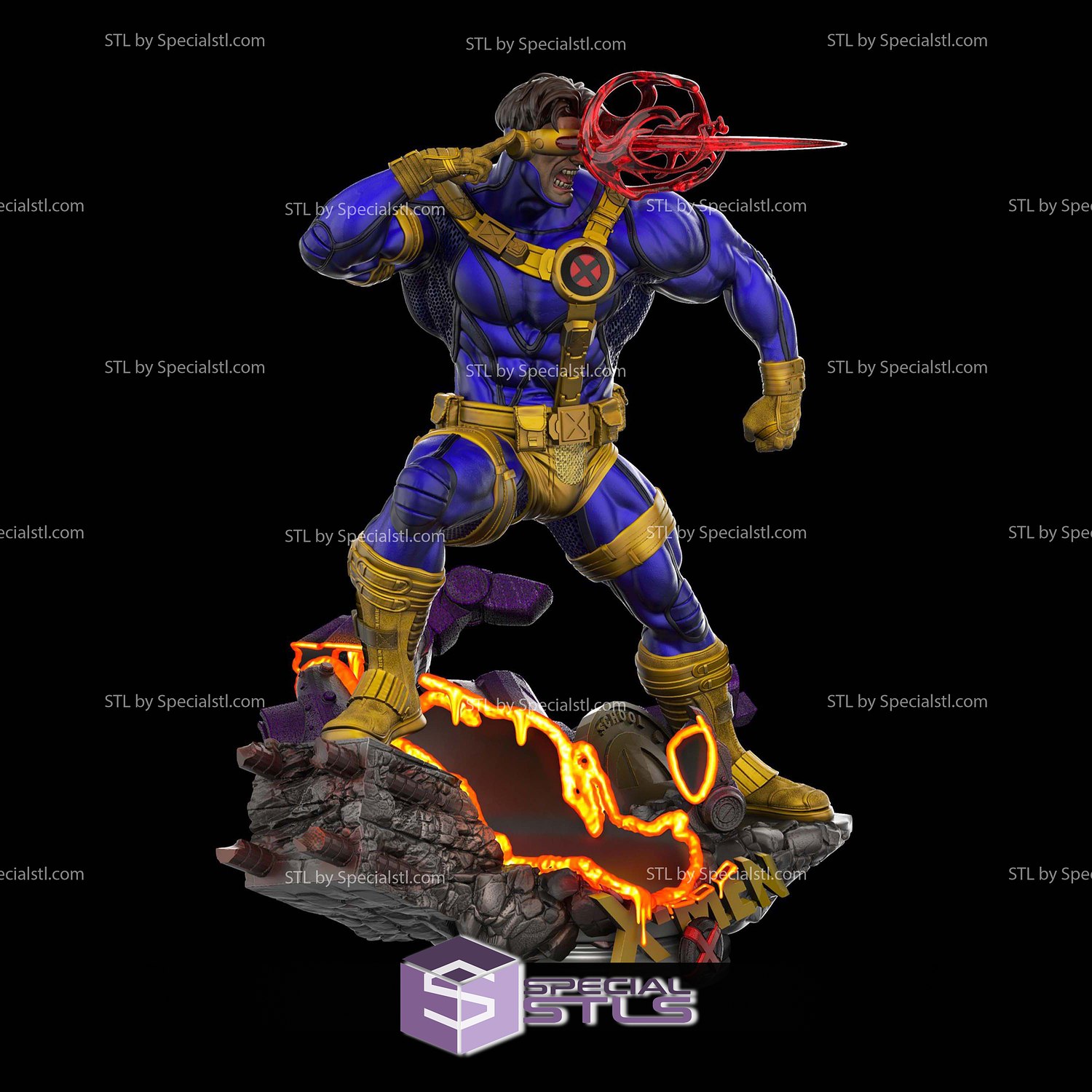 Cyclops and Laser Visor 3D Printer Files STL Model — view 7