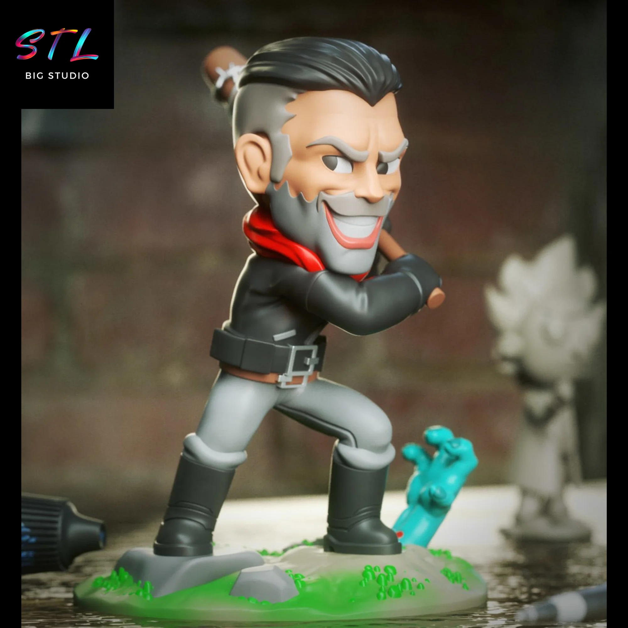 Negan Chibi STL | 3D Printable Figure | The Walking Dead Model