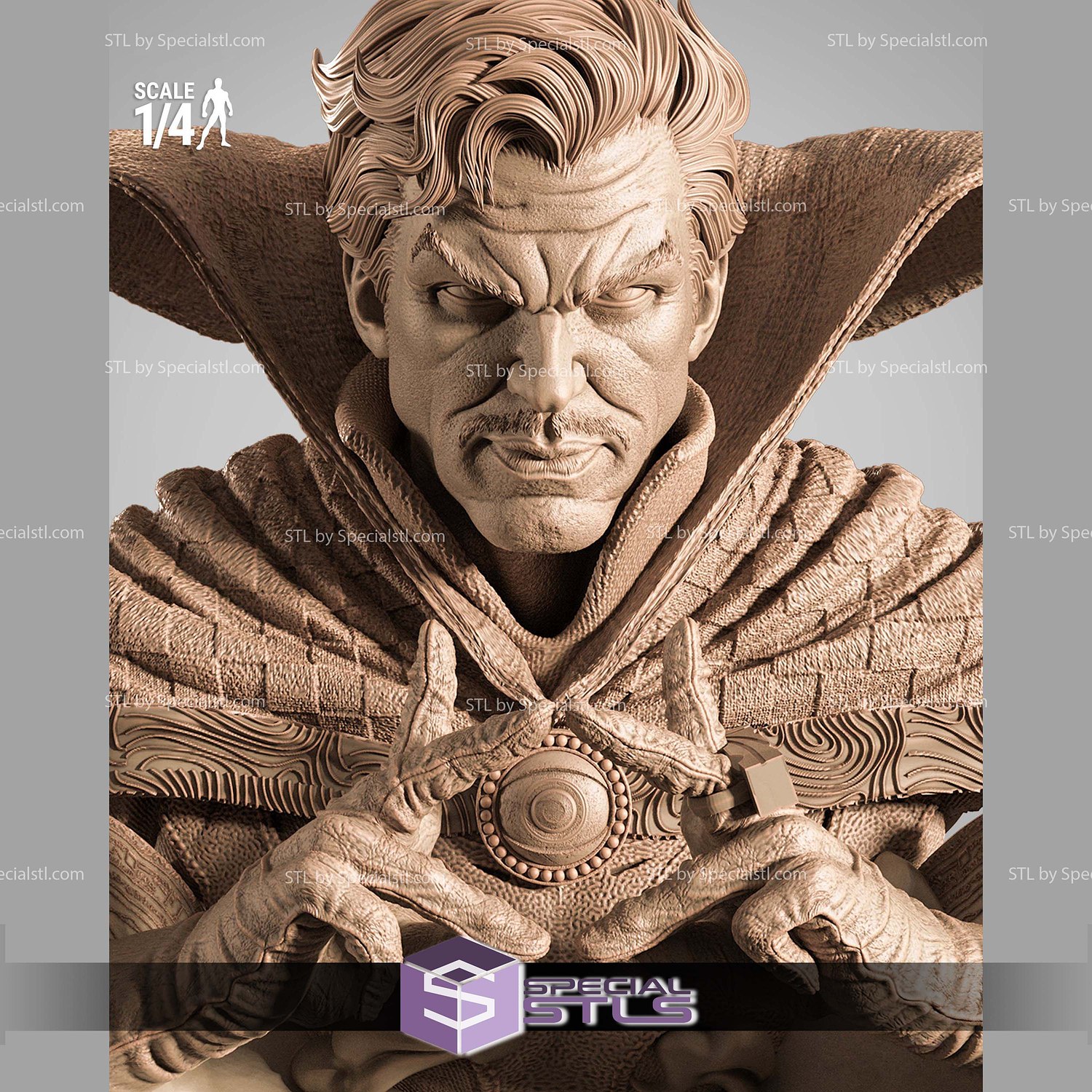 Dr Strange 2025 Portrait Bust 3D Printer Files STL Model — view 2