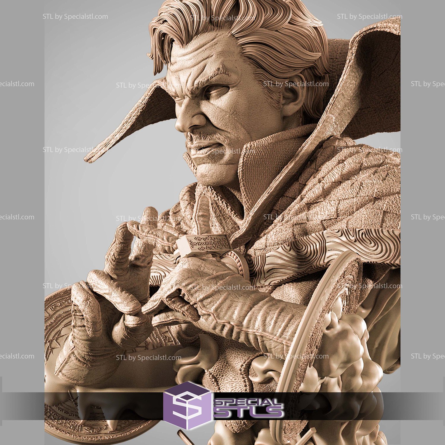Dr Strange 2025 Portrait Bust 3D Printer Files STL Model — view 3
