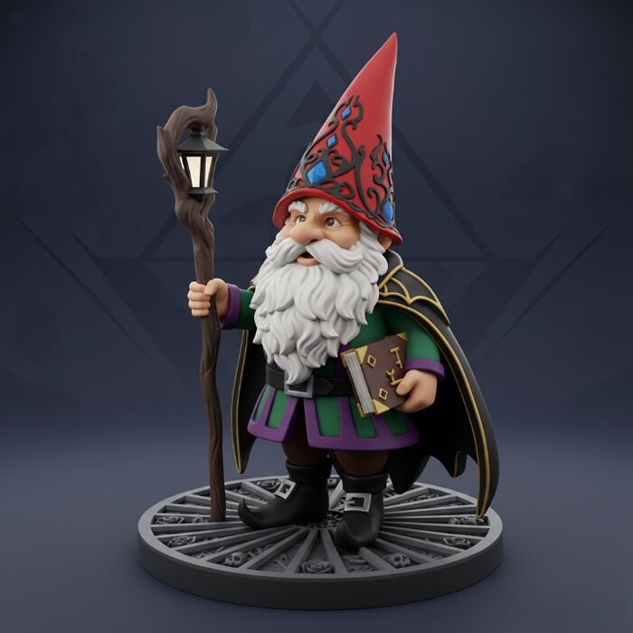 4285 Fairy Tale Gnome  Full Body Figurine STL  DND ARTE 3D Model — view 4